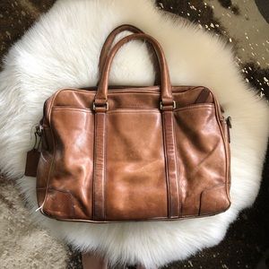 Coach Bleecker commuter brief in fawn leather